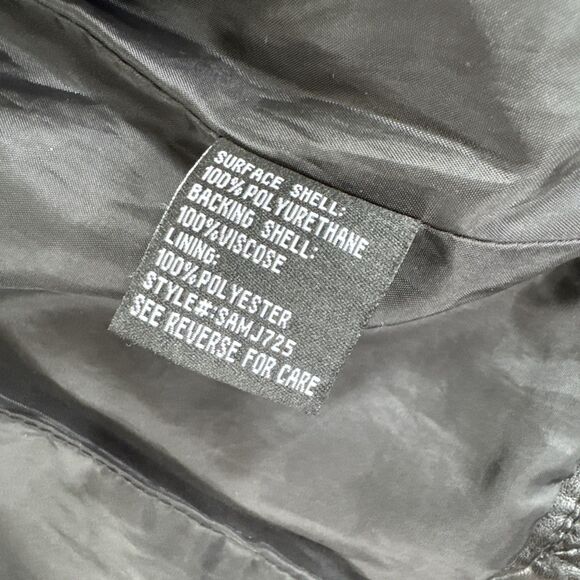 BNCI by blanc noir Faux Leather Motorcycle Jacket Grunge Biker Black Medium - Picture 8 of 8